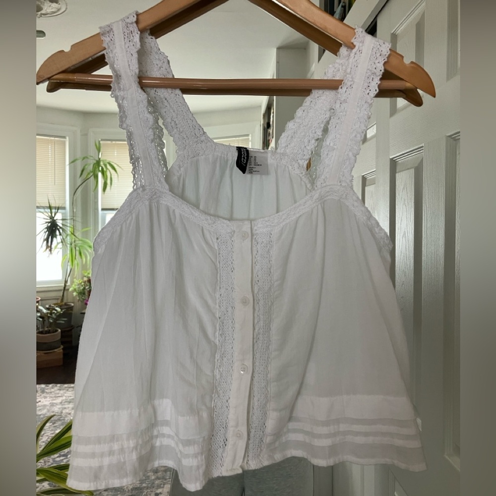 H&M Cream Lace Trim Chemise